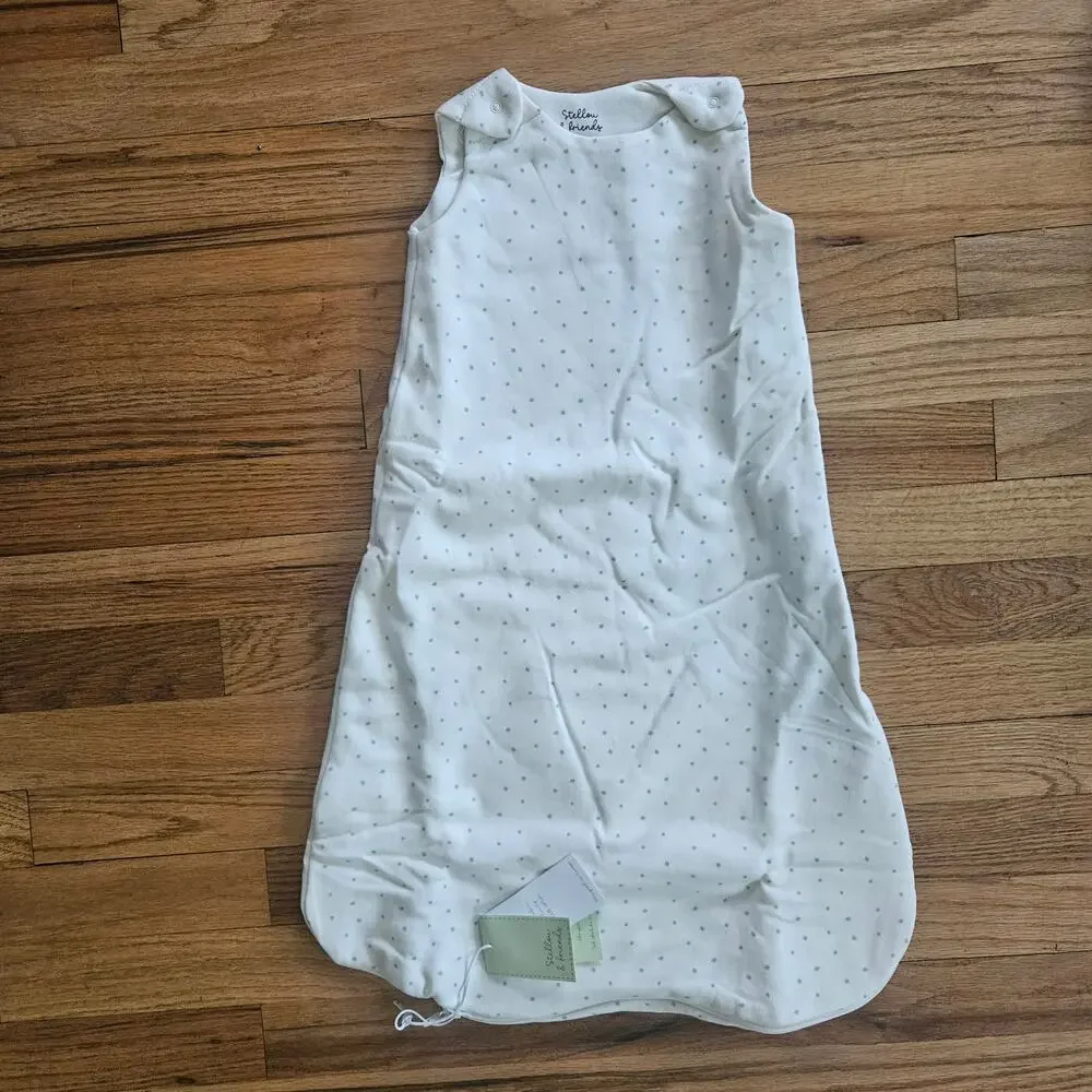 NWT Stellou & Friends 100% Cotton Star Swaddle Sleep Sack Babies OSFM   Neutral